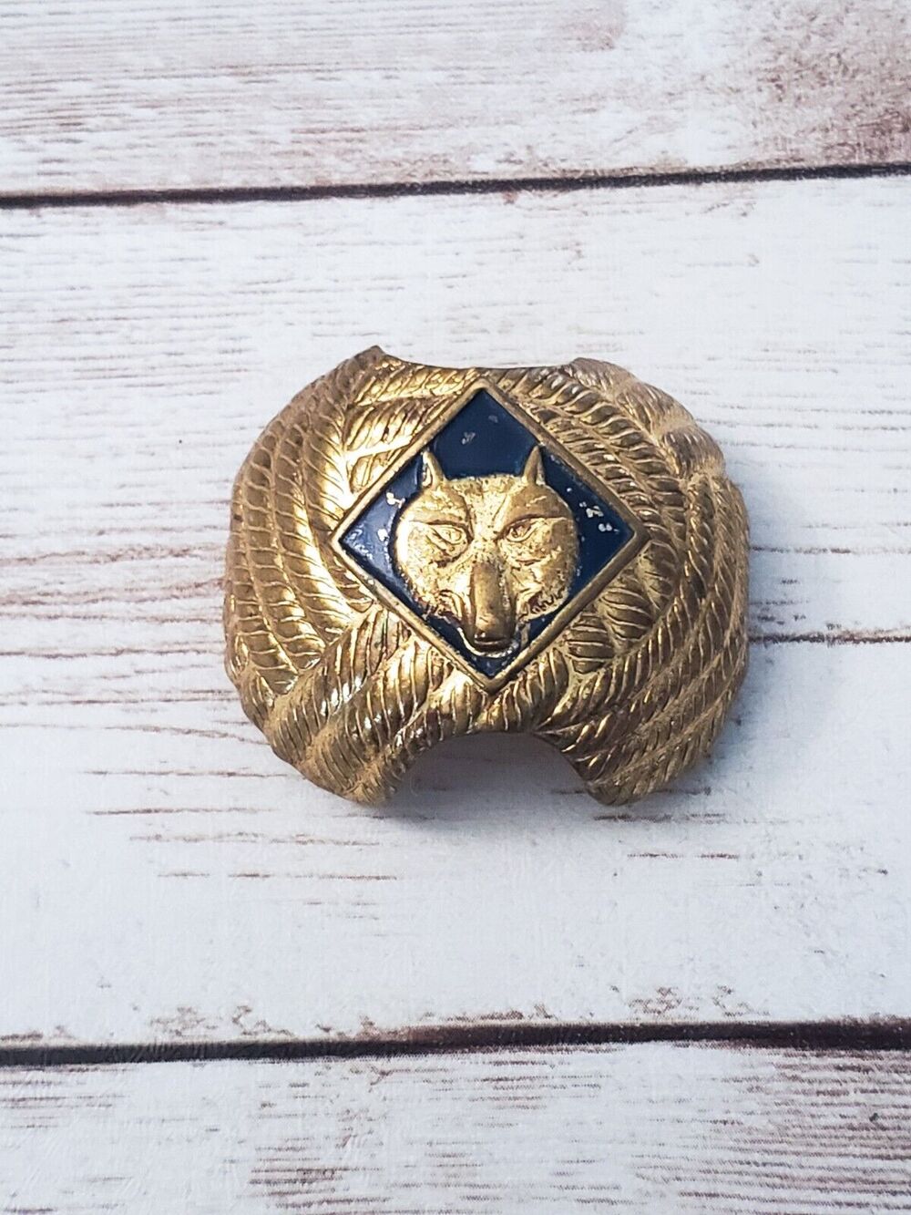 Boy Scout Wolf Neckerchief Slide